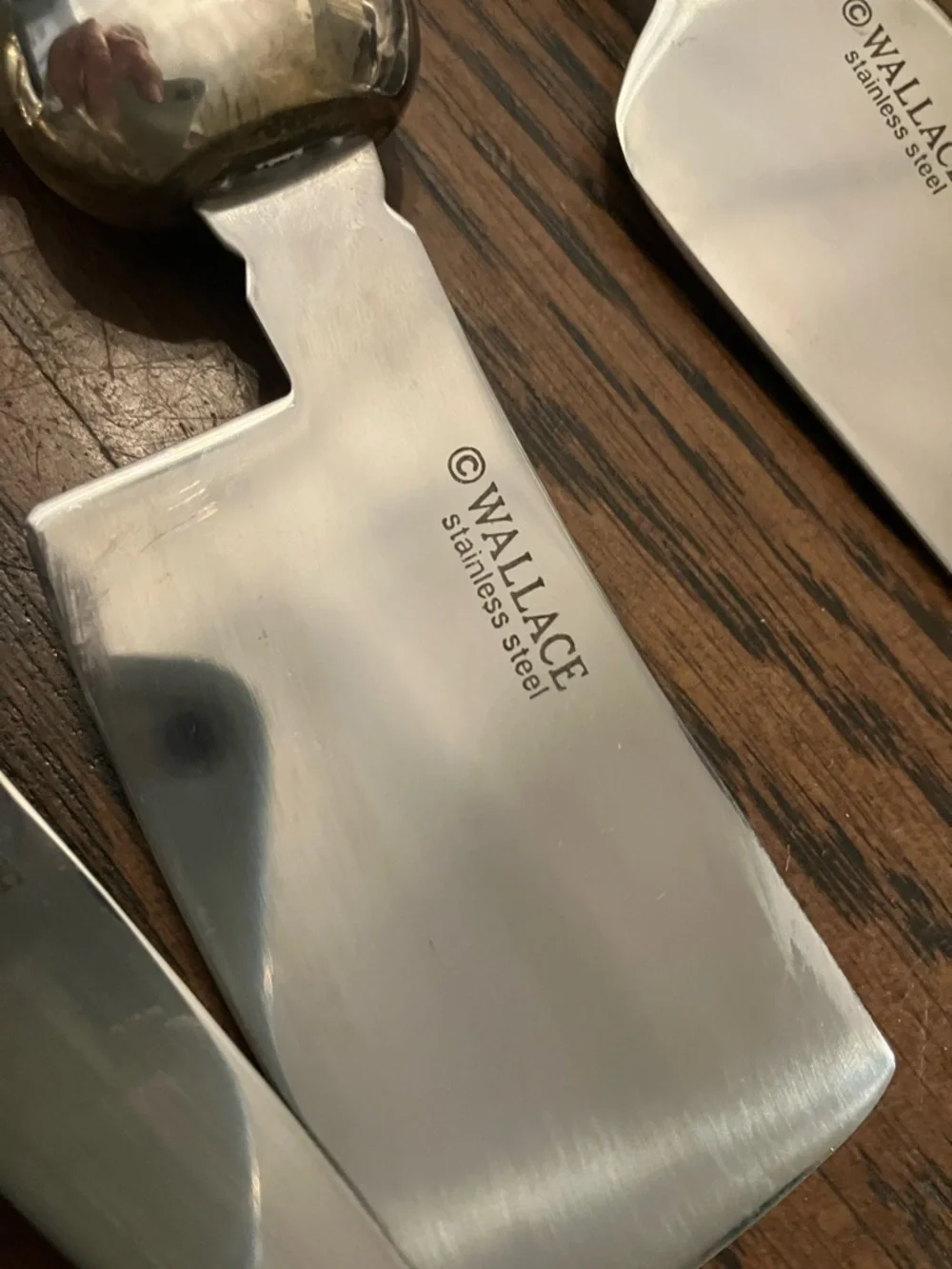 Wallace Stainless Silver Plated Holiday Cheese Set